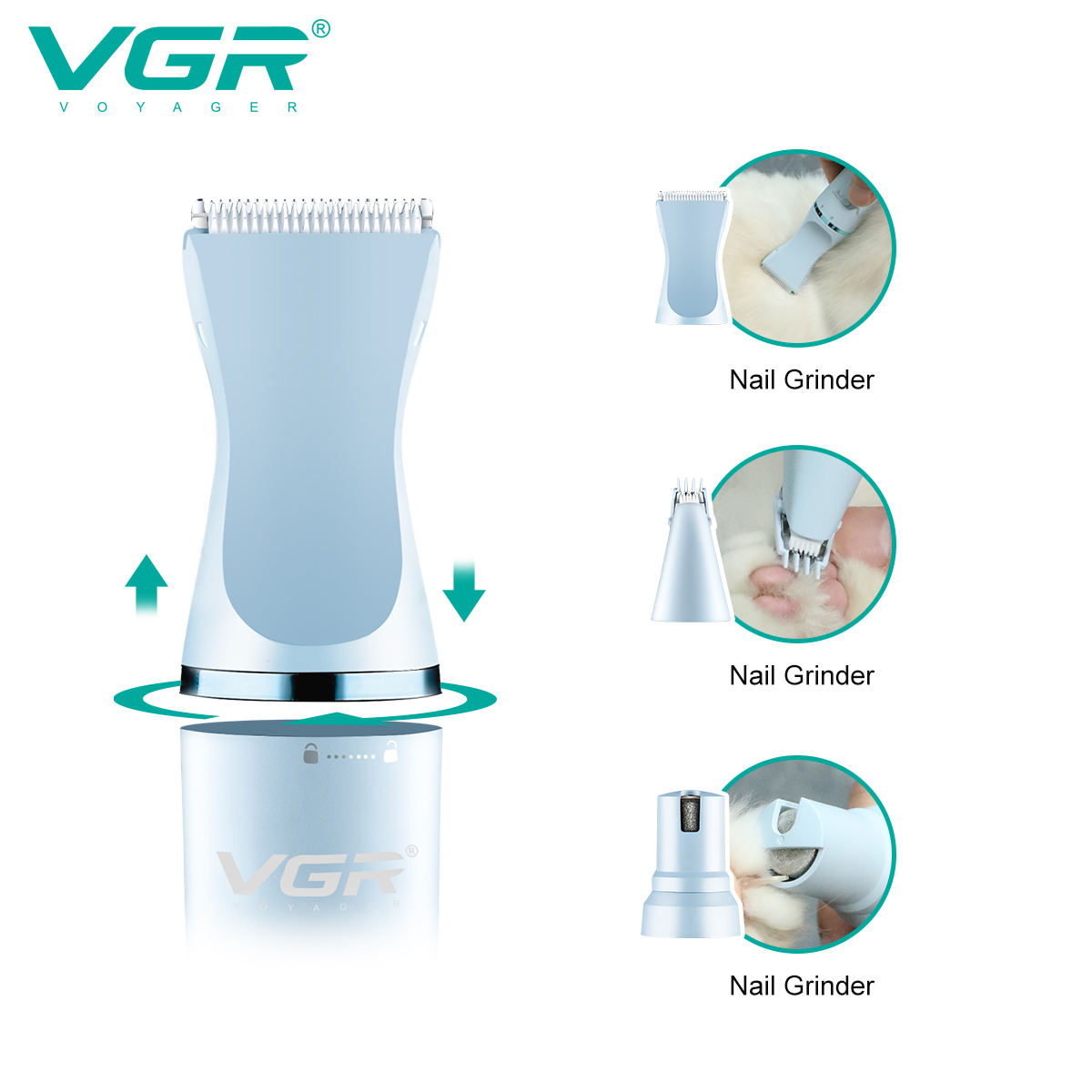 VGR205 Hair Trimmer, multi-blade electric clipper, cat and dog hair clipper, hair remover, multi-functional pet electric clipper Application Scenario