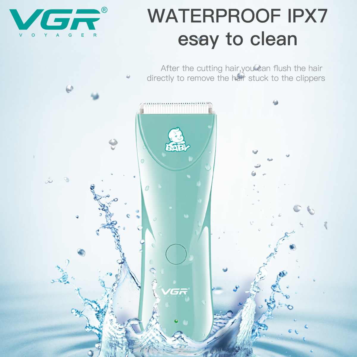 VGR150 Cross-border baby electric clipper, a compact hair clipper, is a must-have for children's hair shaving Item Picture