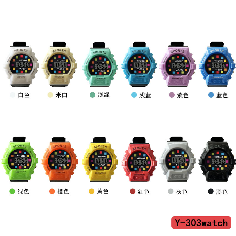 YITONG y-303 tendencia reloj electrónico colorido Y versátil diseño circular clásico adecuado para 120-190cm circunvalación de la mano moda y patrones prácticos variedad de comercio exterior al por mayor venta directa de la fábrica details Picture
