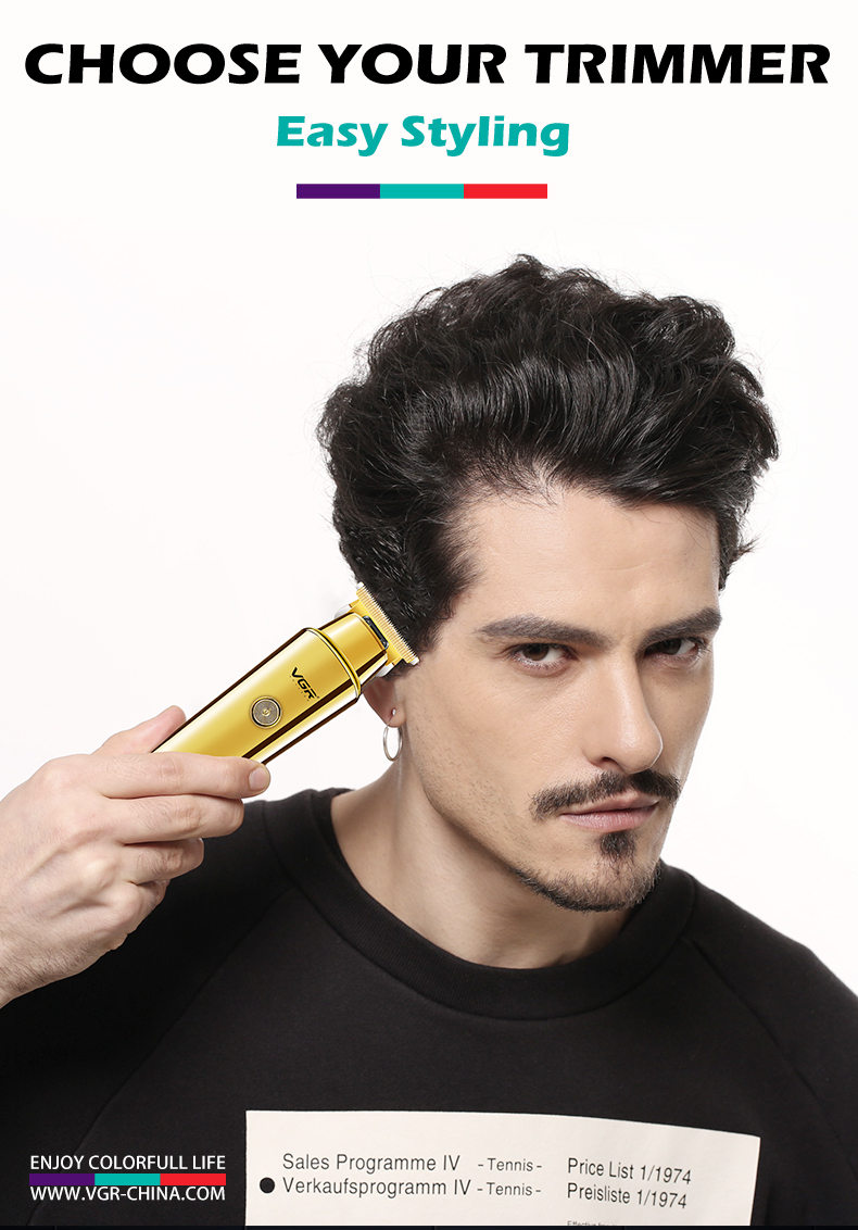 VGR947理發(fā)器電推剪批發(fā)家用電動頭發(fā)修剪器液晶數(shù)顯雕刻理發(fā)推剪詳情2