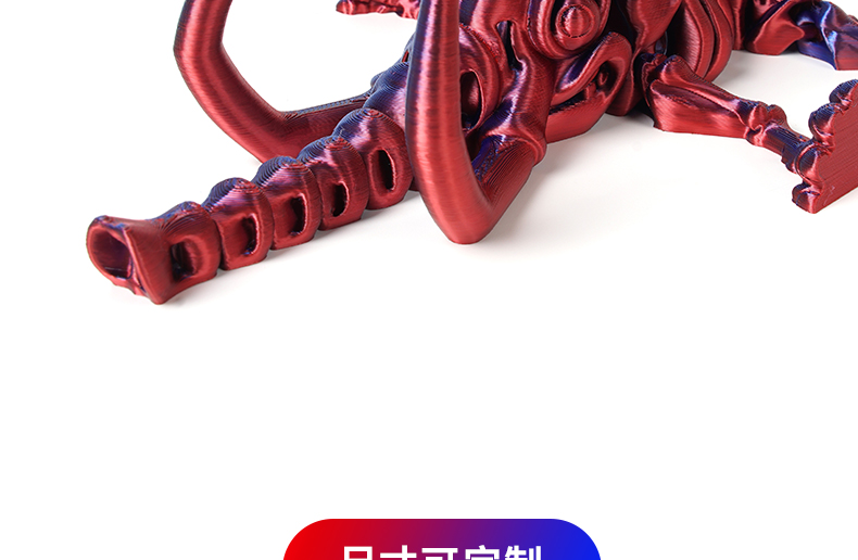 3d打印手办亚马逊可动弹力猛犸象仿真玩具收缩关节可活动一体模型11.5cm详情6