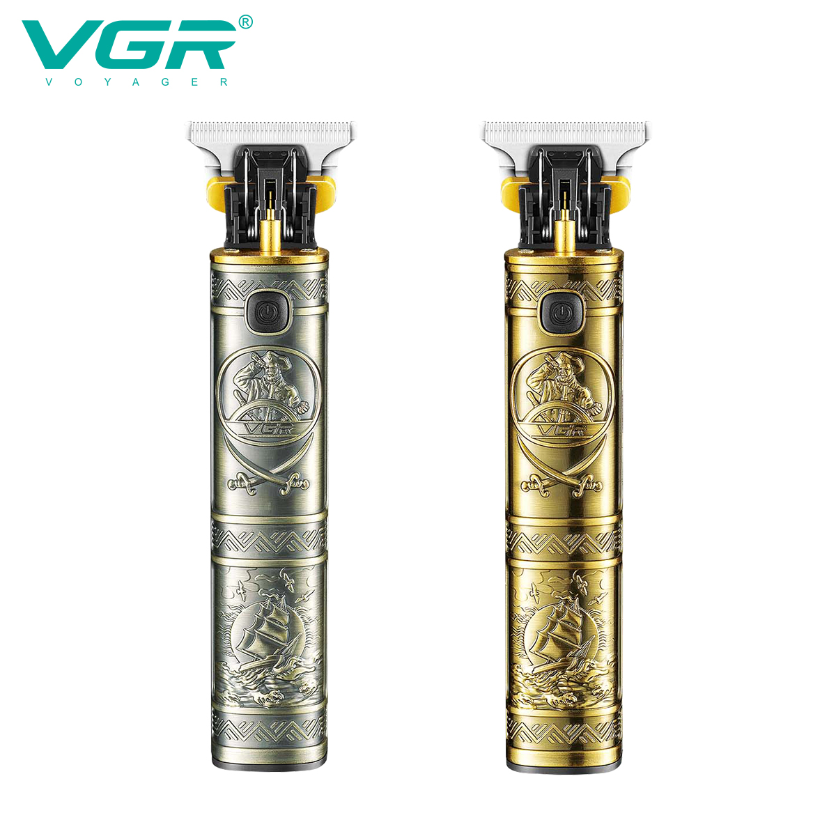 VGR096 Cross-border wholesale oil-head electric clipper Hair clipper Power generation hair salon metal electric engraving T9 hair clipper details Picture