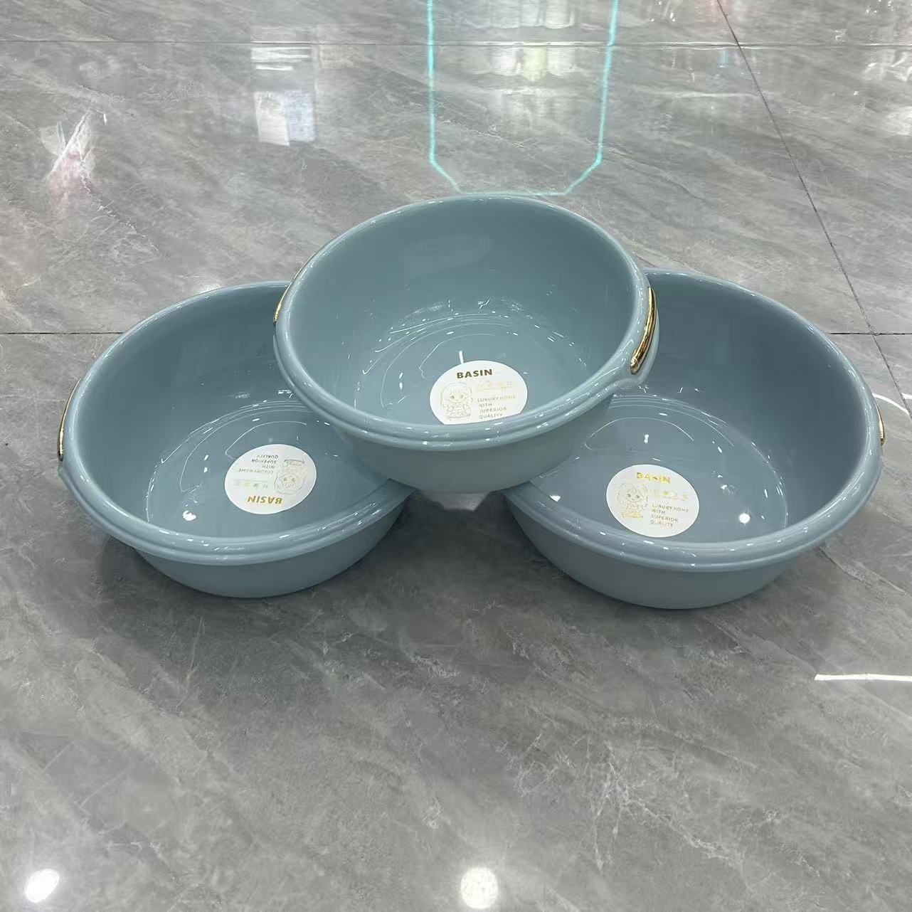 Thickened and durable round plastic basin for foot washing in student dormitories, multi-functional household small basin for washing clothes for babies and infants Specification image