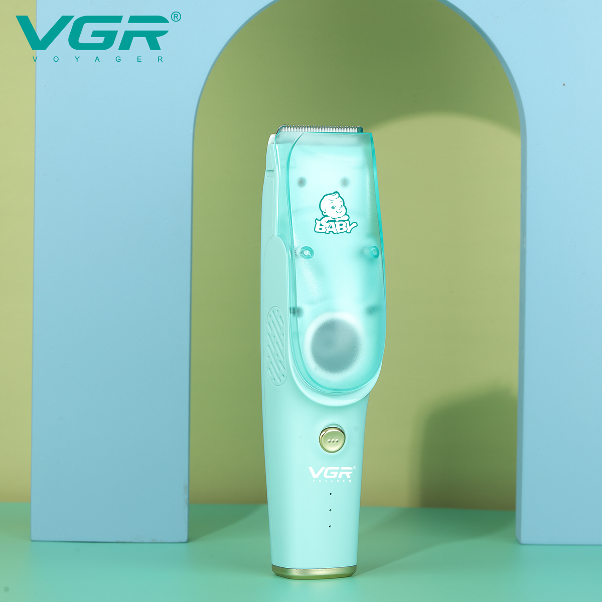 VGR151 Baby Automatic Hair Suction and Cutting Device, Digital display silent, baby Special clipper, children's ceramic electric clipper details Picture