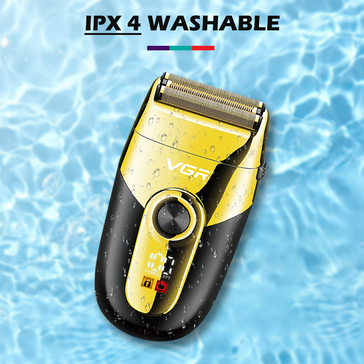 VGR383 Cross-border new LCD digital display retro razor IPX4 water-washable reciprocating razor Whitening device Application Scenario