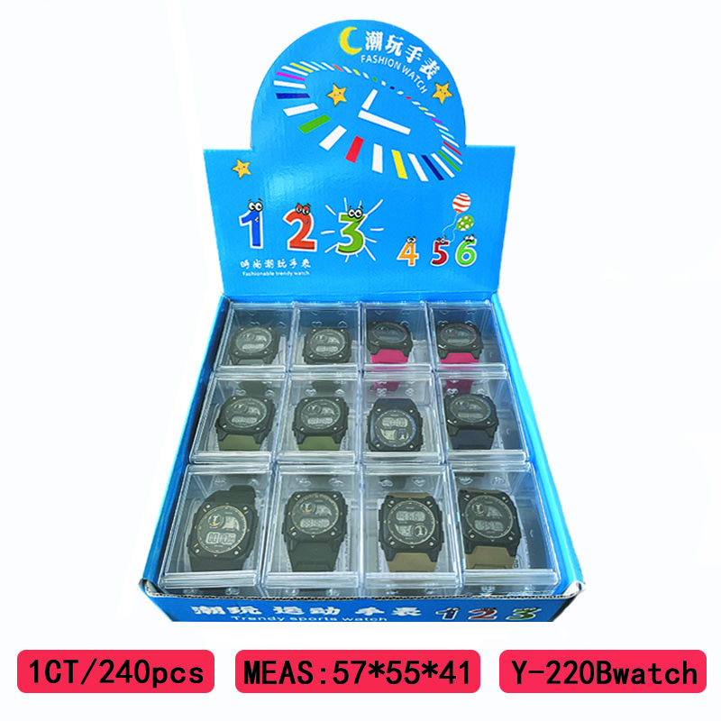 The YITONG basic model electronic watch from YITONG is cost-effective, durable and worry-free. It is specially designed for students to wear in class and on a daily basis. The Y-220B color electronic watch is a square electronic watch and a men's waterproof luminous sports watch. It is a trendy choice Application Scenario