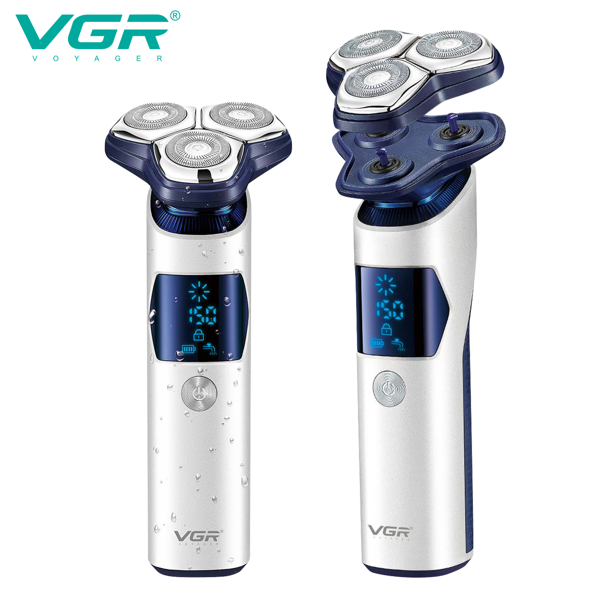 VGR328 men's shaver is a fully automatic IPX7 full-body water-washable three-head floating electric shaver Specification image