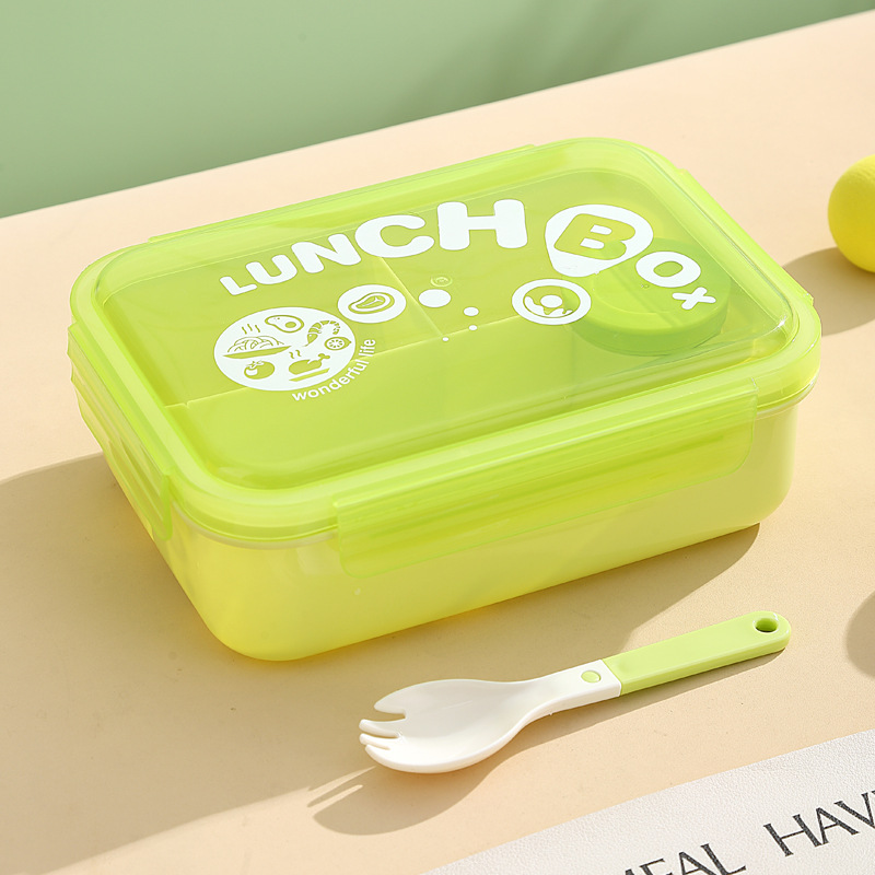H226-547 compartments bento box: Students can bring their own rice in a microwave oven detail image 6
