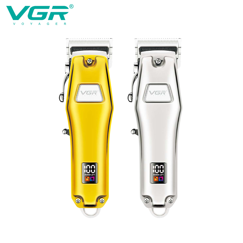 VGR655 Hair clipper, digital display, high-power electric hair clipper, suitable for household use in hair salons, retro metal electric clipper details Picture