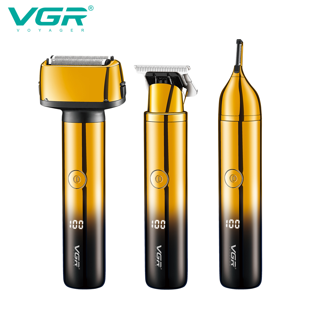 VGR Cross-border Reciprocating Razor Multi-functional three-in-one LCD digital display electric clipper Eyebrow Trimmer V-367 details Picture