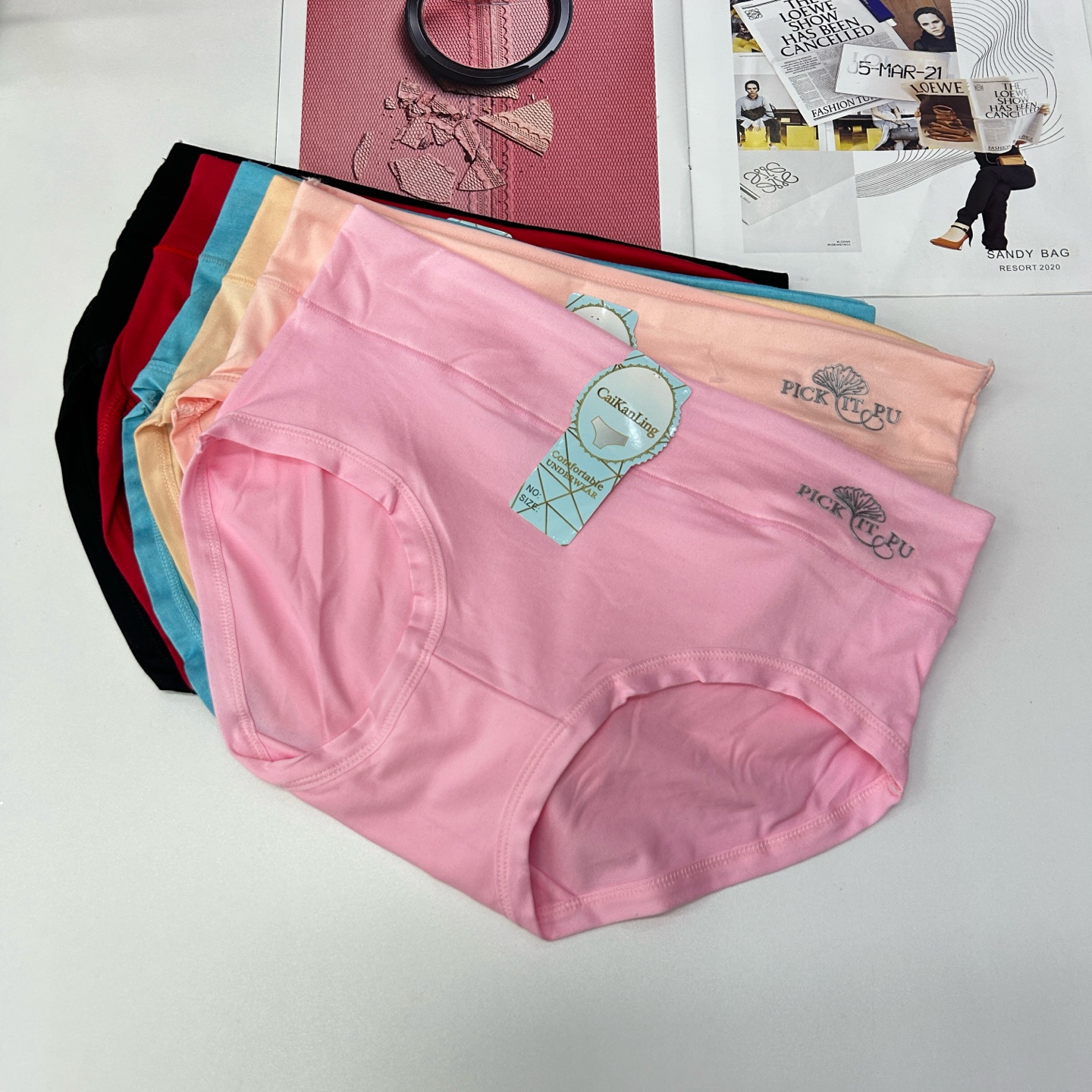 103 Export to the Middle East and Africa region: Women's underwear in stock, sexy and comfortable underwear, women's uniform size solid color cotton underwear QNI Specification drawing