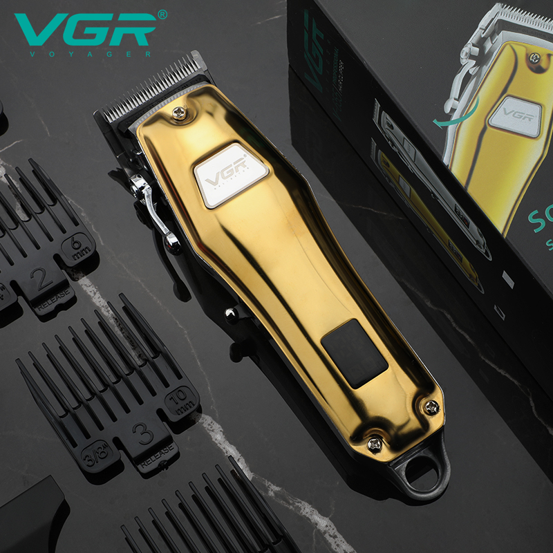 VGR655 Hair clipper, digital display, high-power electric hair clipper, suitable for household use in hair salons, retro metal electric clipper Specification image