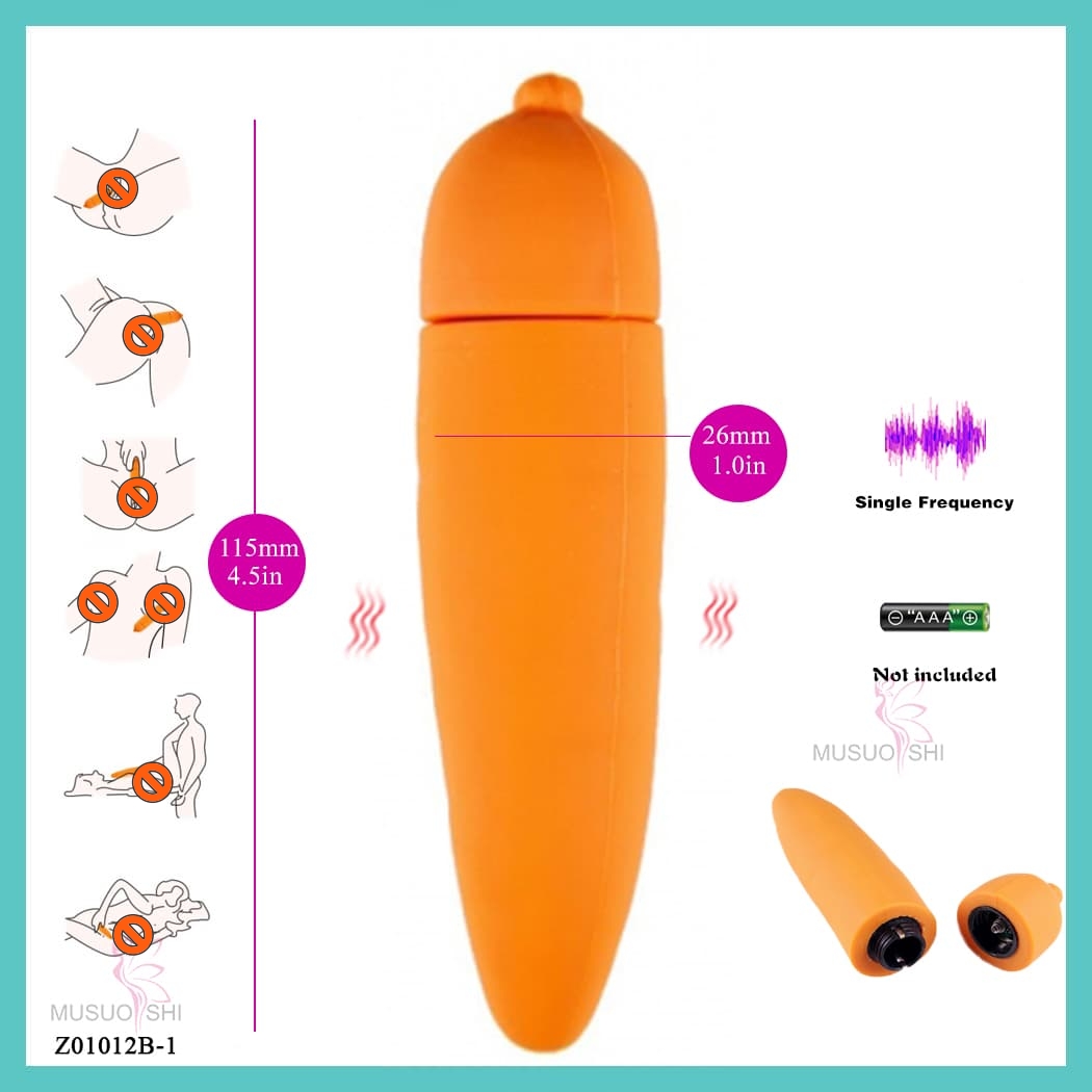 Z01012B-1  sex toys Mini Single Frequency Clitoris Stimulator Silicone Orgasm Sexy Clit Nipple Stimulate Vibrator for Women Masturbation Orange Silicone Vibrator  Single Frequency, AAA Battery Powered full figure