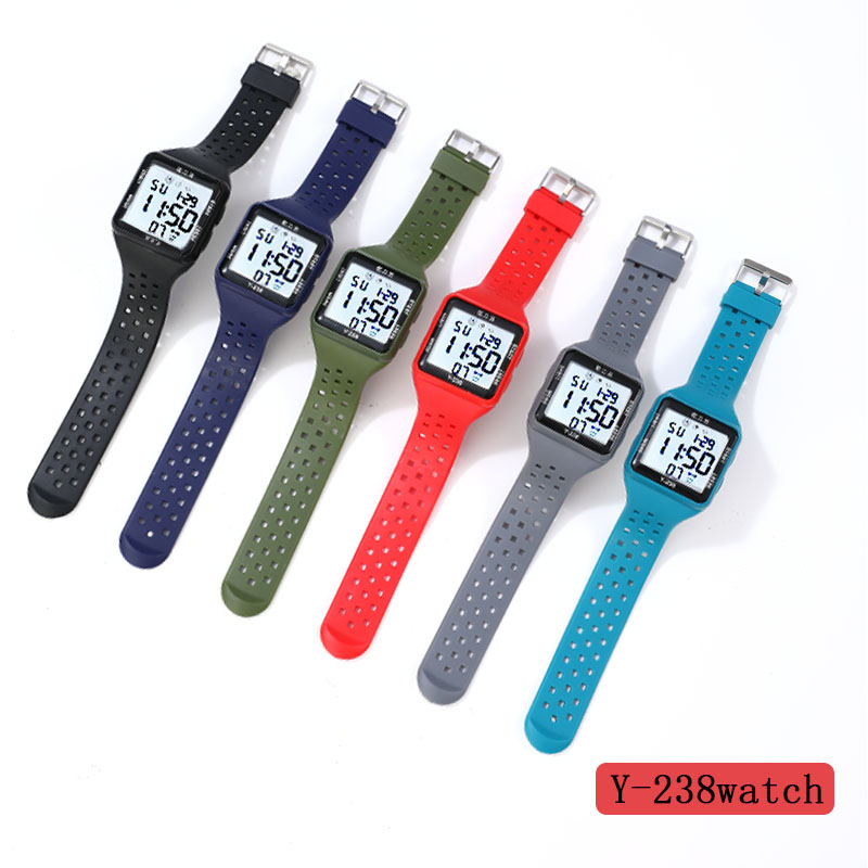 The YITONG basic model electronic watch from YITONG is cost-effective, durable and worry-free. It is specially designed for students to wear in class and on a daily basis. The Y-238 color electronic watch is a square electronic watch and a waterproof luminous sports watch for men. It is a trendy choice details Picture
