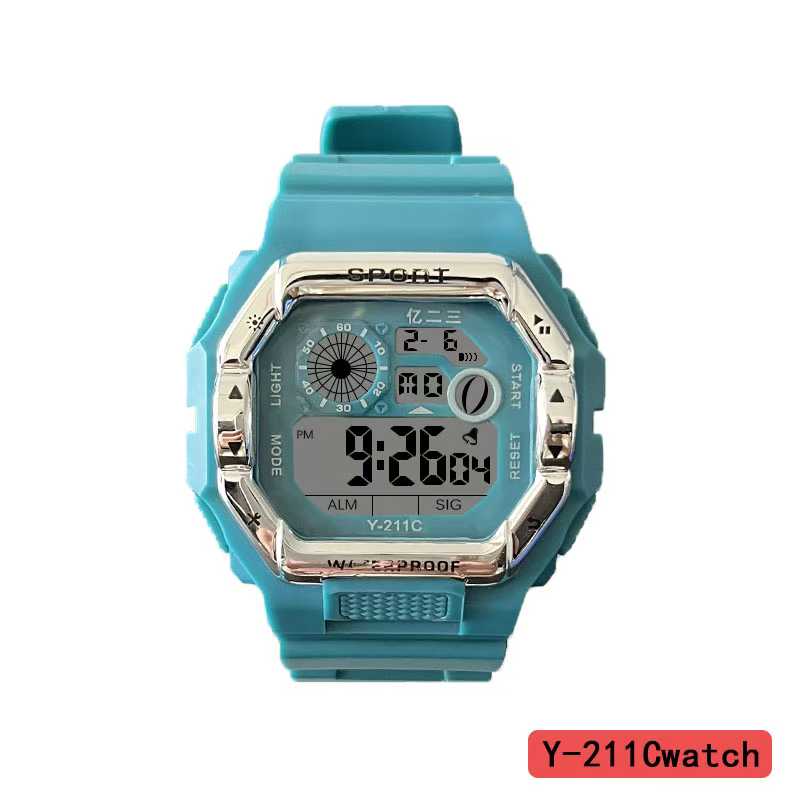 The YITONG basic model electronic watch from YITONG is cost-effective, durable and worry-free. It is specially designed for students to wear in class and on a daily basis. The Y-211C color electronic watch is a square electronic watch and a men's waterproof luminous sports watch. It is a trendy choice Item Picture