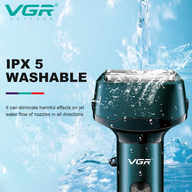 VGR370 Cross-border Reciprocating three-head rechargeable razor for washing and shaving men's electric shaver details Picture