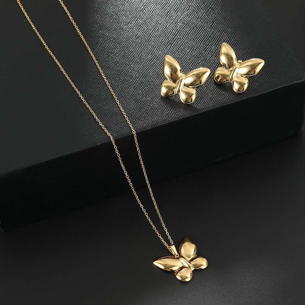 Oil pressure exaggerated set earrings and necklace set, foreign trade oil-dripping zircon fashionable women's earrings and necklace set bestseller recommendation detail image 14