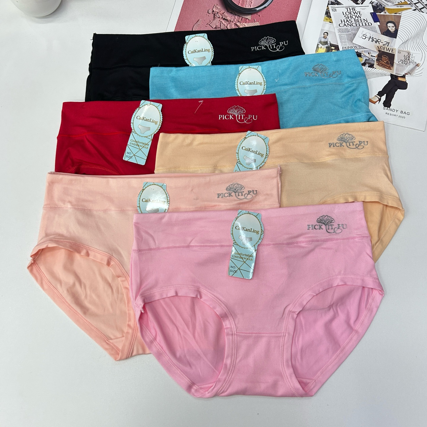 103 Export to the Middle East and Africa region: Women's underwear in stock, sexy and comfortable underwear, women's uniform size solid color cotton underwear QNI Item Picture