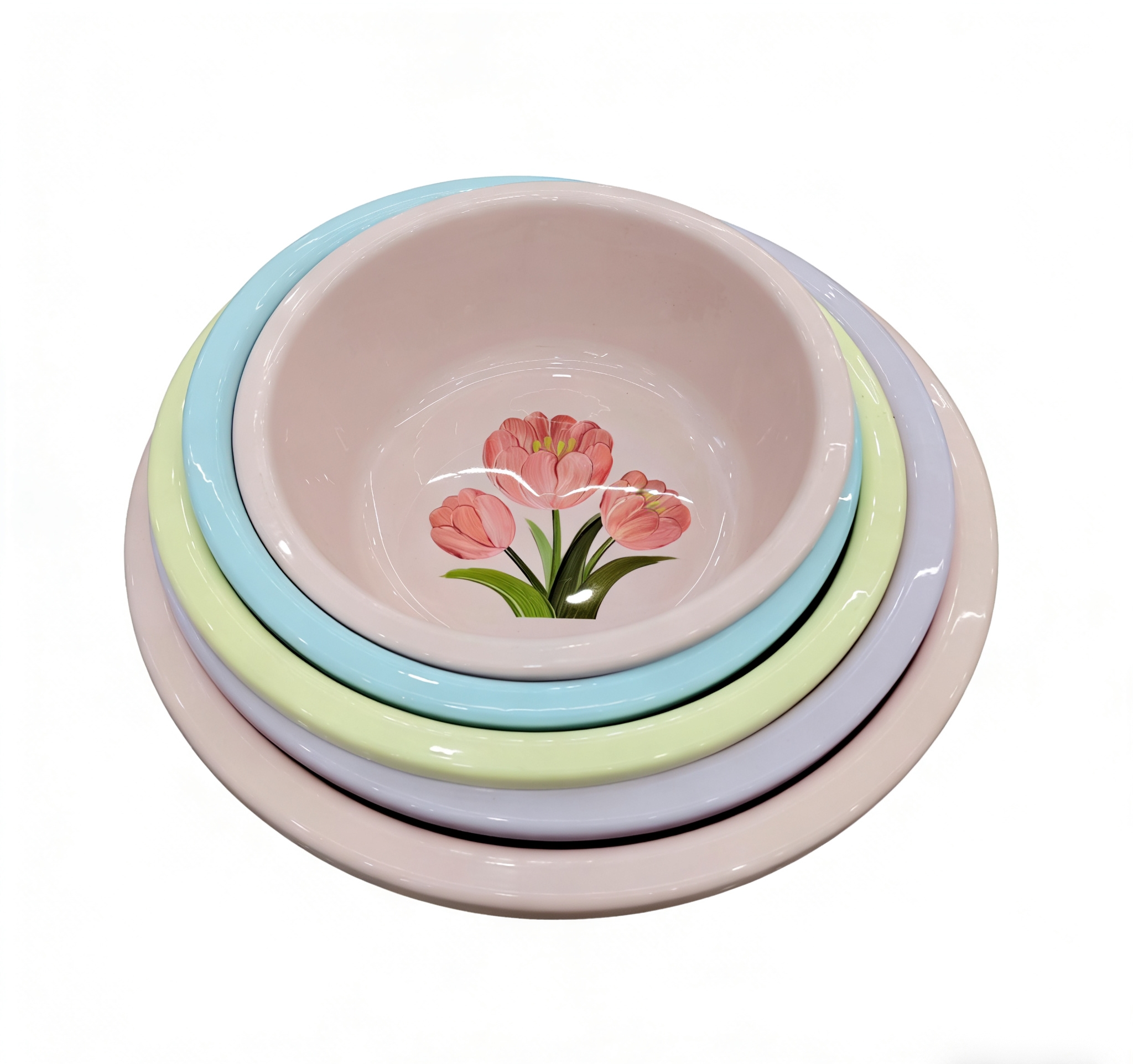 塑料盆/不锈钢盆/脸盆/洗脸盆40cm/洗脸盆白底实物图