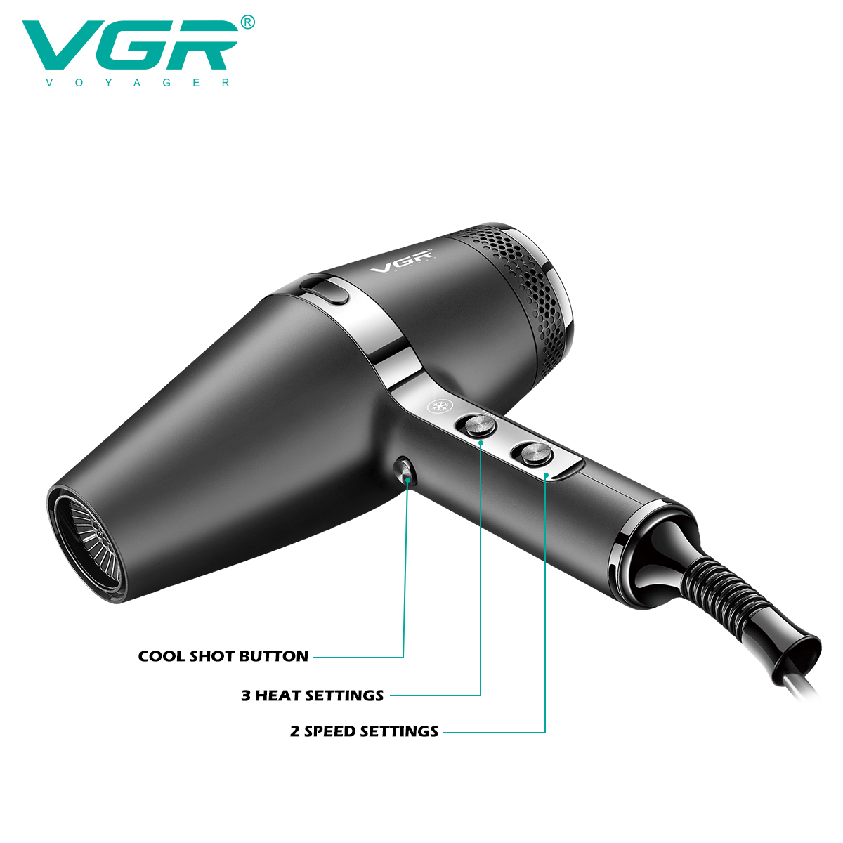 VGR451 hair dryer for household wholesale, high-power negative ion hair care, hair salon, hairdresser, hair dryer Application Scenario