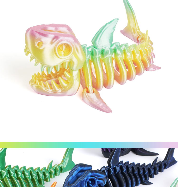 3d打印鲨鱼摆件全身关节可动造型自由摆动创意儿童新款玩具礼物详情4