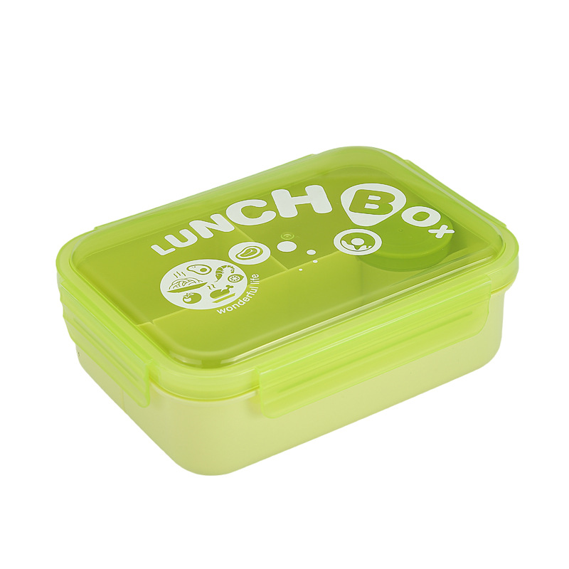 H226-547 compartments bento box: Students can bring their own rice in a microwave oven details Picture