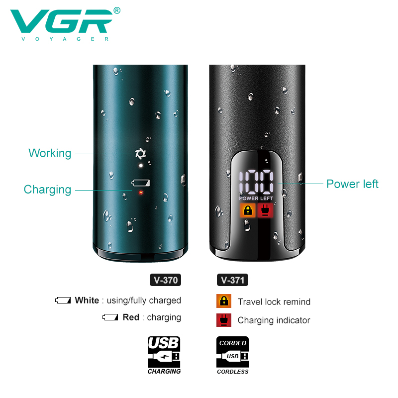 VGR370 Cross-border Reciprocating three-head rechargeable razor for washing and shaving men's electric shaver Application Scenario