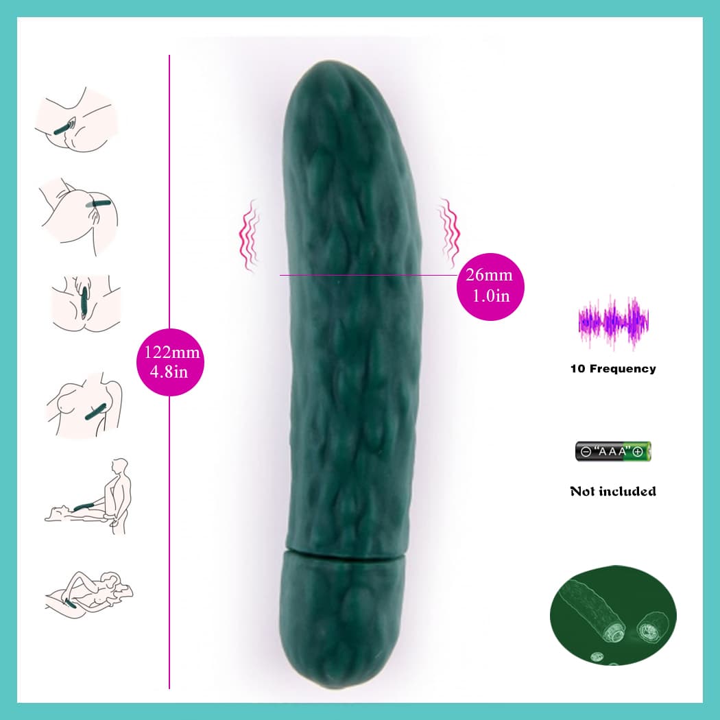 Z01014B-10  Hot Sale Wholesale 10 Speed Mini Waterproof Sex Toy  Vibrator for Sexual Pleasure Adult Sex Toys for Woman  Realistic Cucumber-Shaped Vibrator with 10 Frequencies full figure