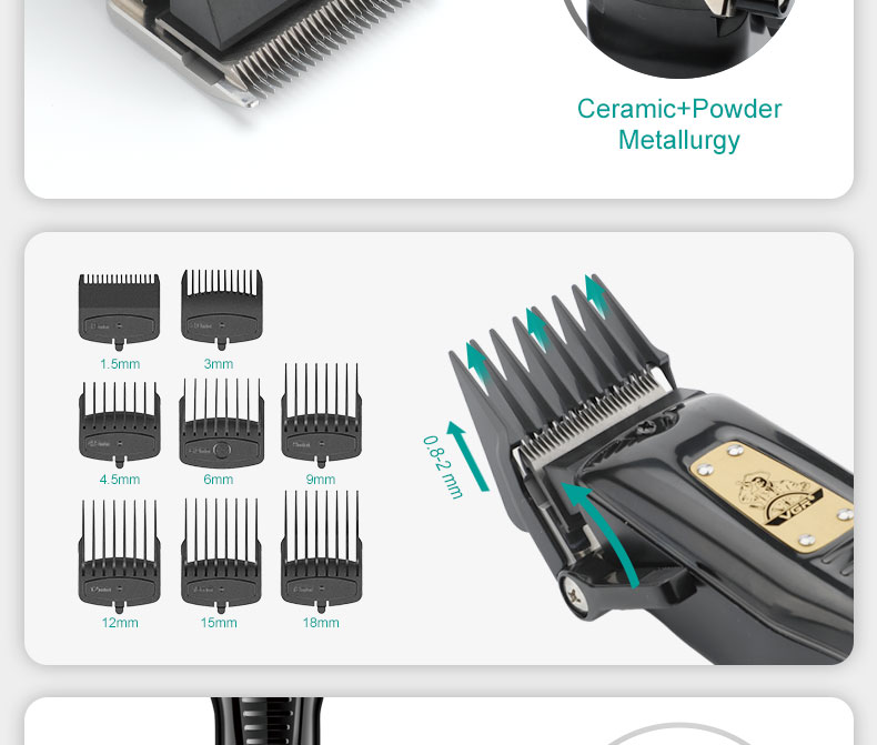 VGR651 cross border nuevo barbero eléctrico afeitador profesional barbero profesional con base corte de pelo recargable pic 6