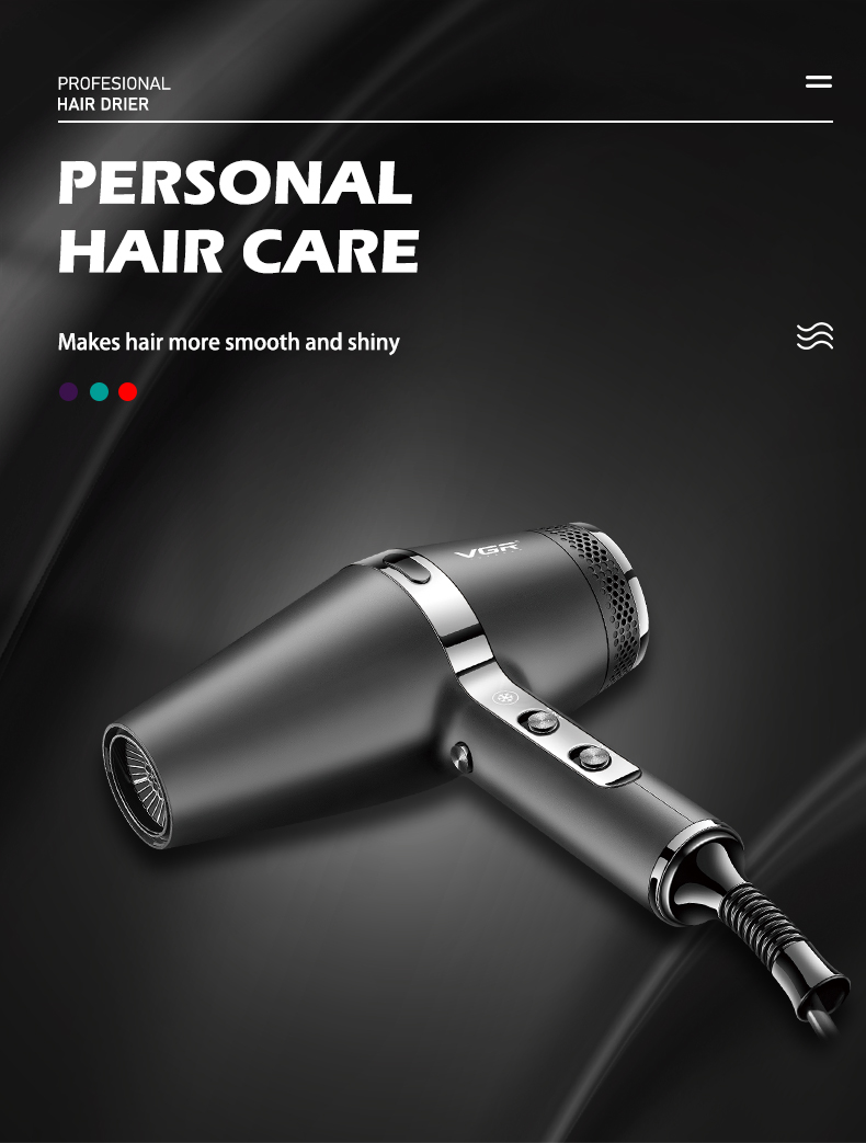 VGR451 hair dryer for household wholesale, high-power negative ion hair care, hair salon, hairdresser, hair dryer pic 2