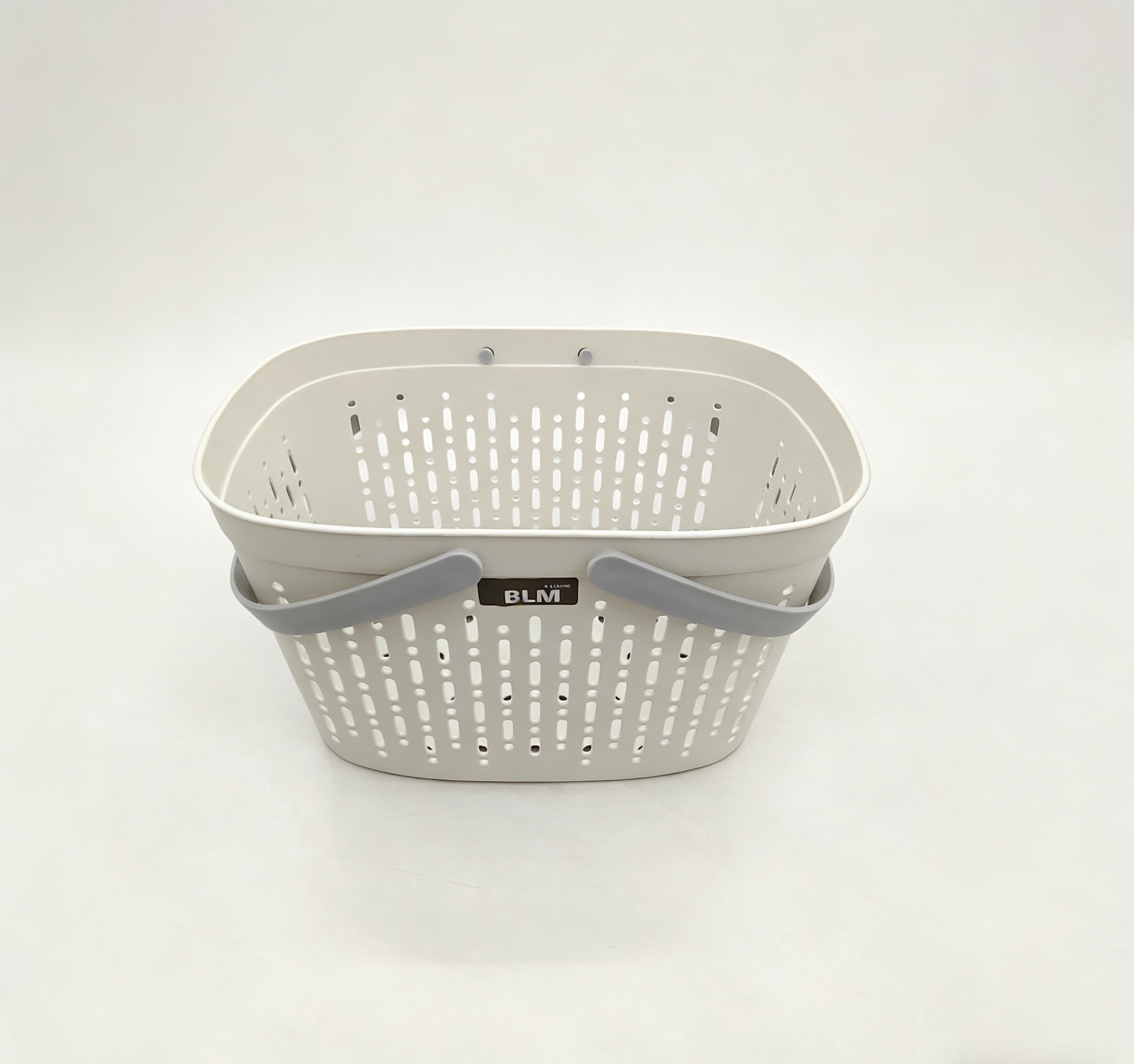 White plastic storage baskets, household storage baskets, square storage baskets, storage baskets, storage boxes, organizing baskets, storage containers, household storage supplies Item Picture