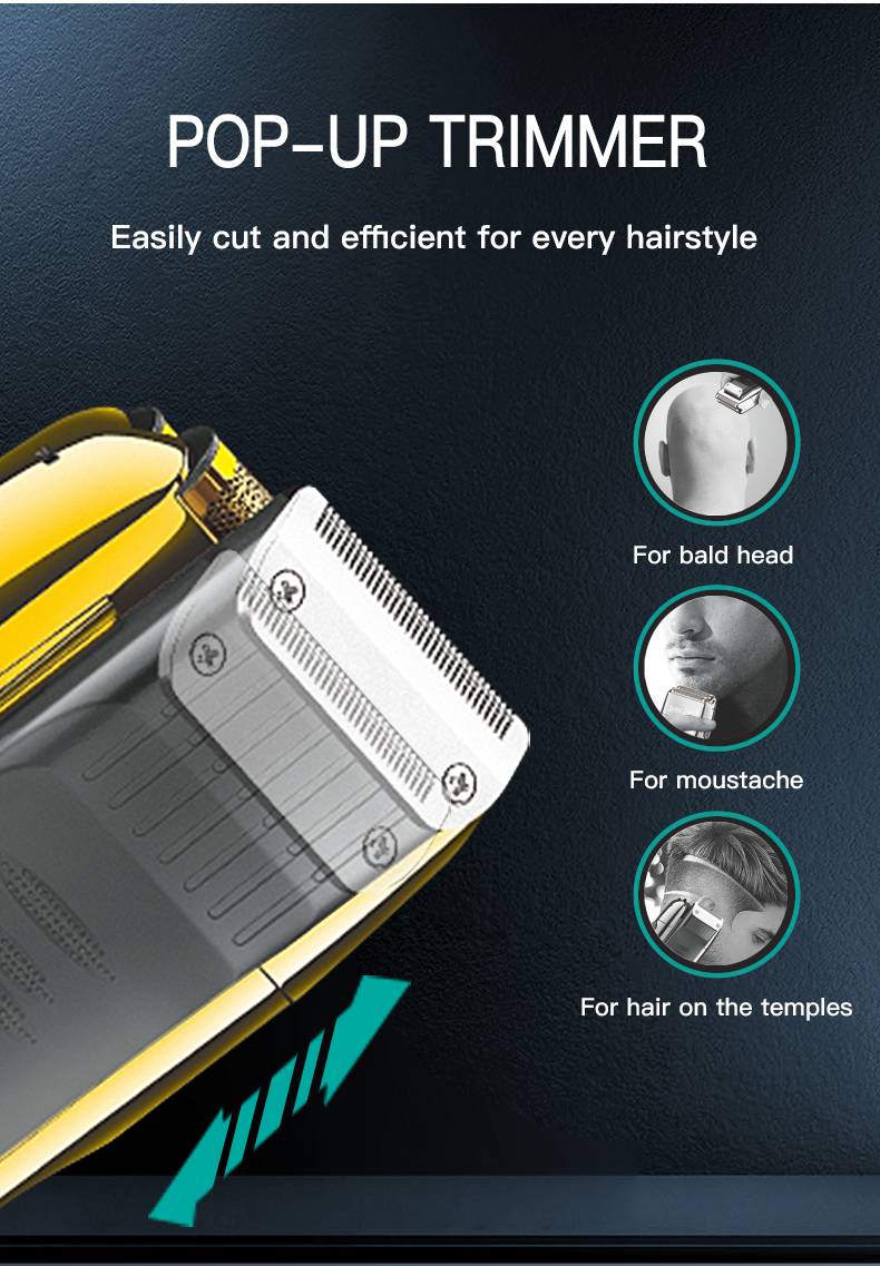 VGR332往复式剃须刀刮胡刀 LED液晶数显大功率光头理发器毛发修剪详情6