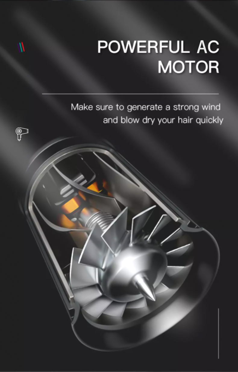 VGR451 hair dryer for household wholesale, high-power negative ion hair care, hair salon, hairdresser, hair dryer pic 5