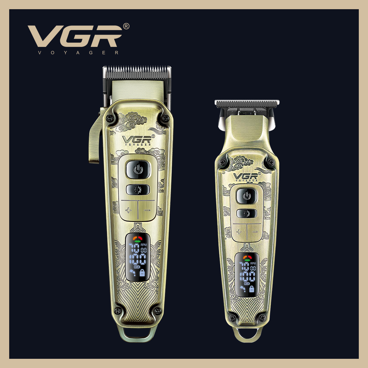 VGR643 Professional hair salon electric hair clipper set, retro oil head rechargeable engraved electric hair clipper Application Scenario