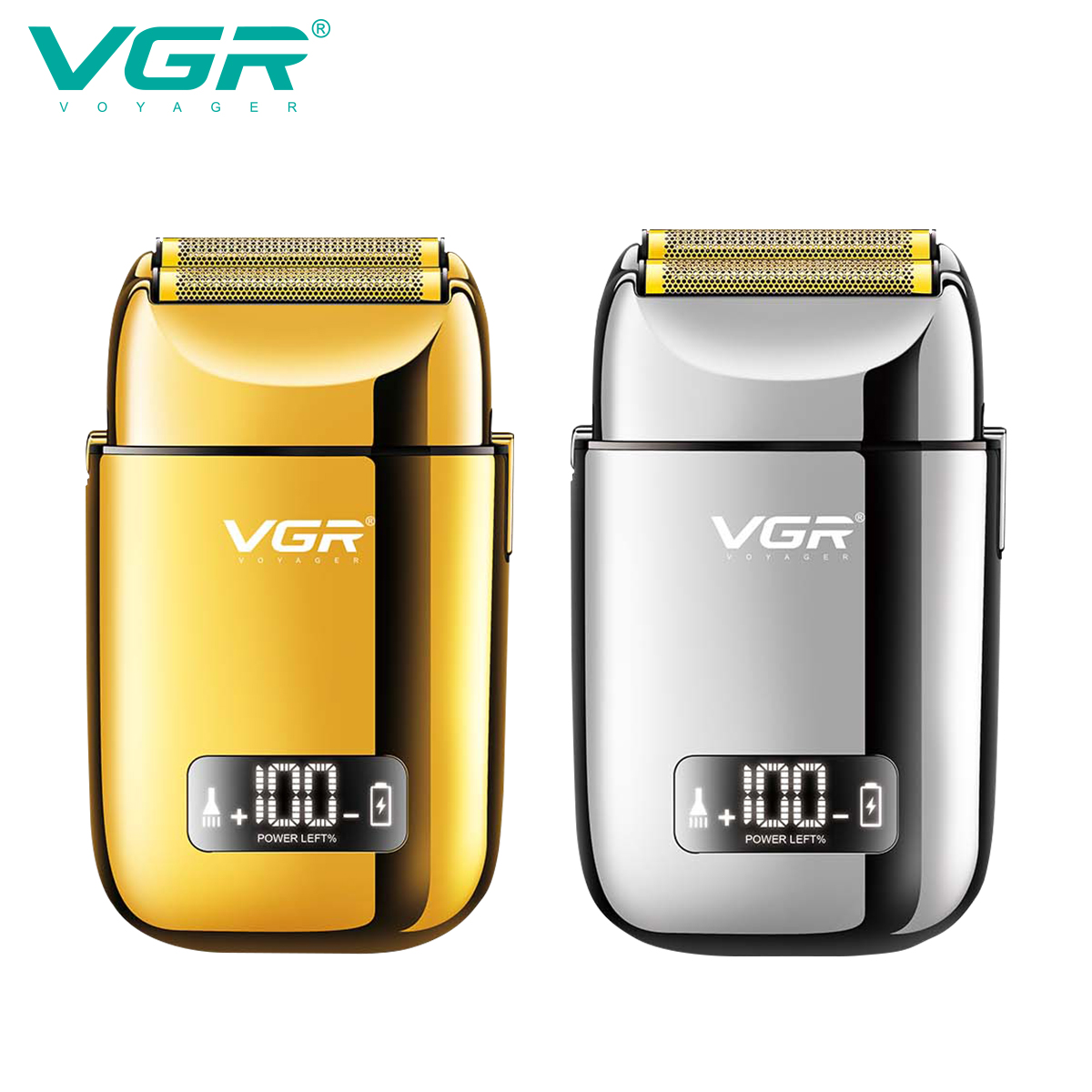VGR338 new electric high-power LCD digital display hair washing and charging metal reciprocating shaving razor Specification image