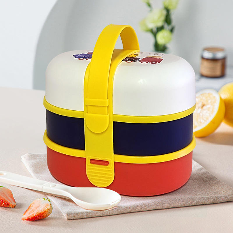 H226-561 Children's lunch box, cute portable fruit snack box, multi-layered food box specially designed for moms and kids, small in size Item Picture