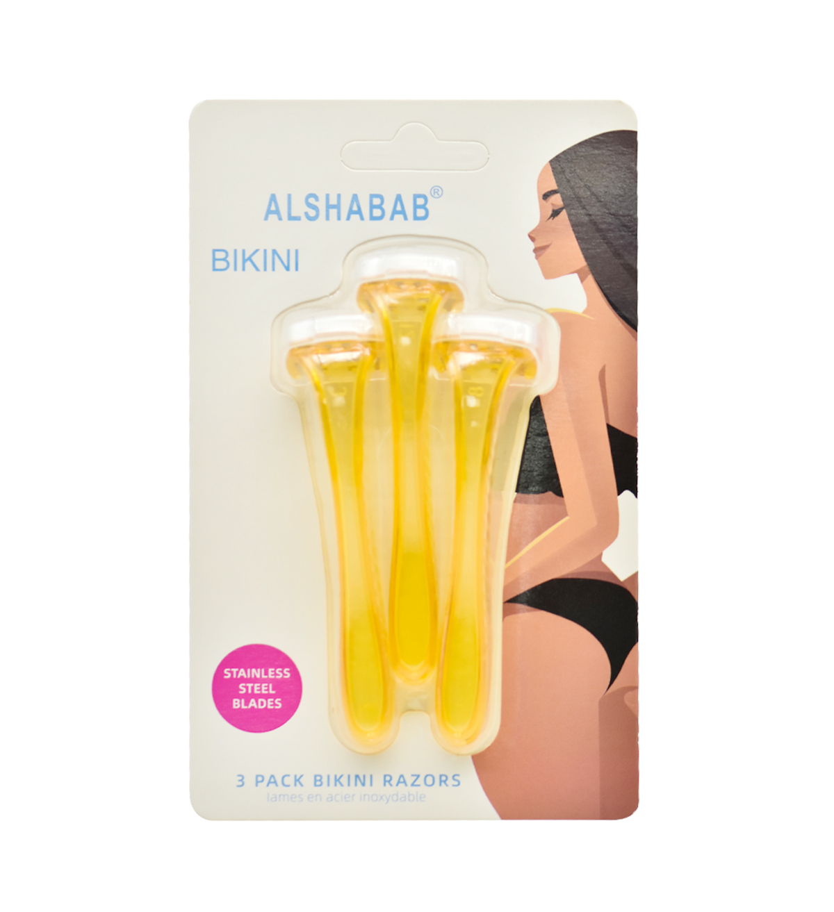 ALSHABAB吉派剃须刀三件套一次性手动刮胡刀单层剃须刀片适用女士腋下身体毛发清洁护理详情6