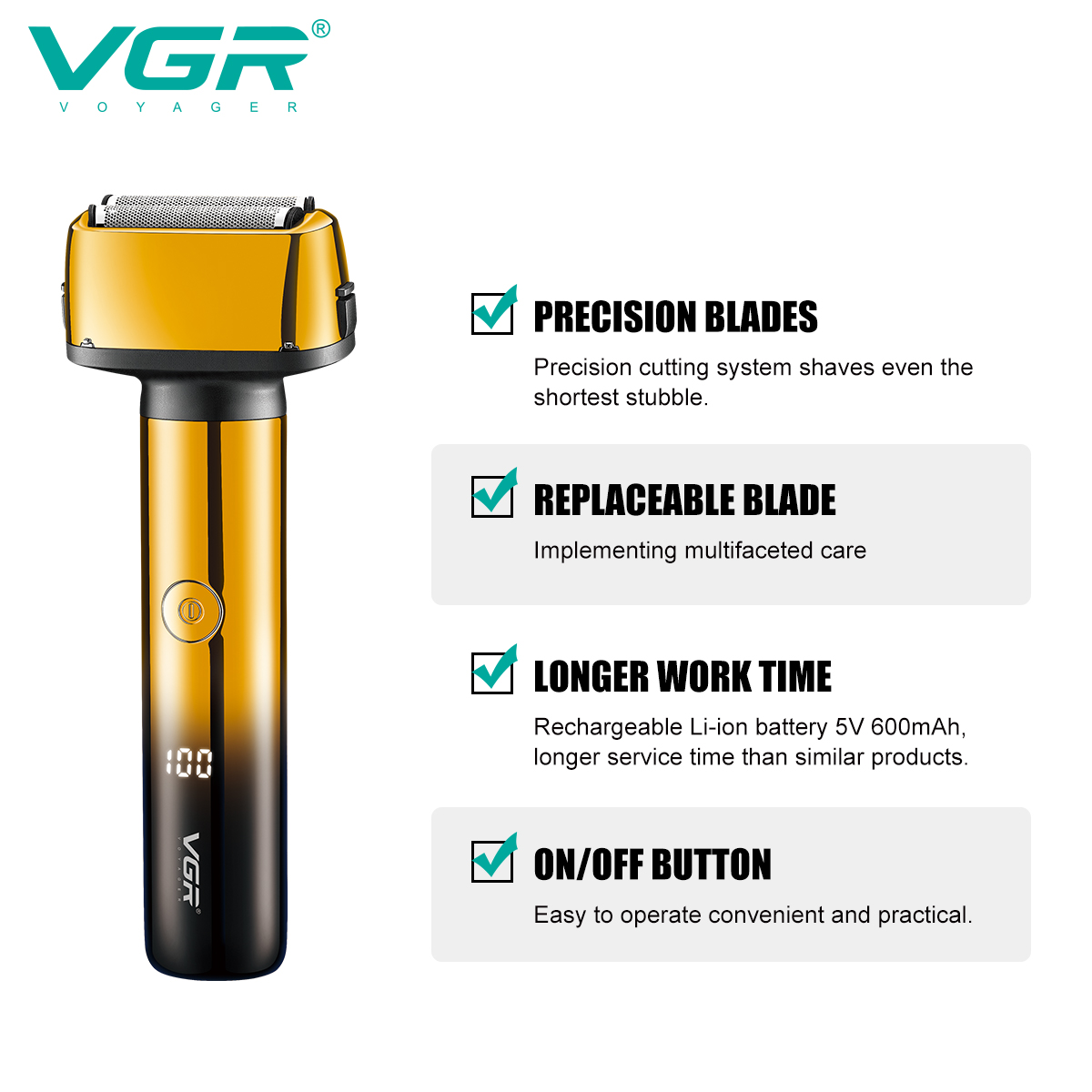 VGR Cross-border Reciprocating Razor Multi-functional three-in-one LCD digital display electric clipper Eyebrow Trimmer V-367 Application Scenario