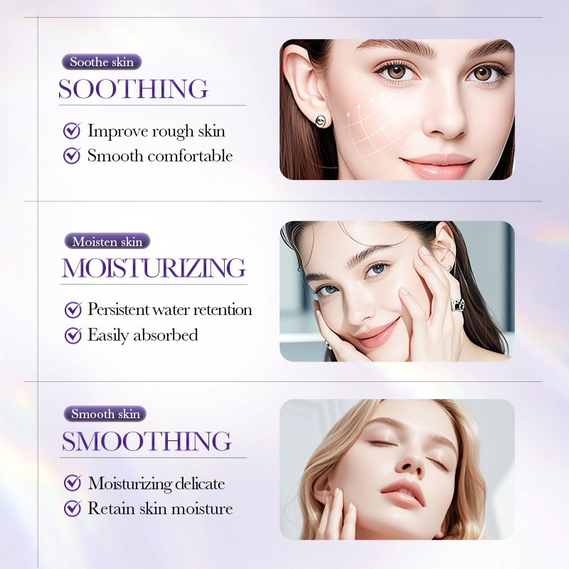 Collagen Recombinant Type III Collagen Vitality Six-piece Set in purple packaging box, beauty care, hydrating, moisturizing and brightening skin tone Application Scenario