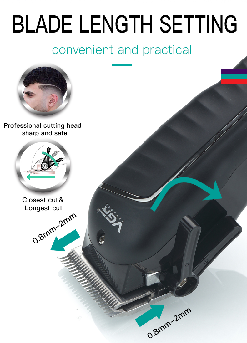 VGR683液晶数显电动大功率不卡发USB电推剪剪发器油头理发剪详情7