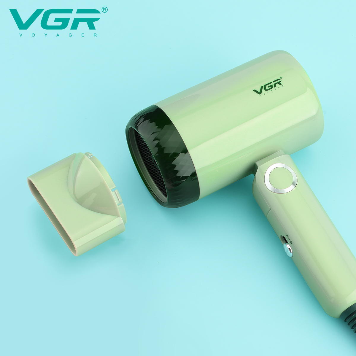 Wholesale VGR421 hair dryer, adjustable for household use, small dormitory, green hotel, mini foldable portable hair dryer Item Picture