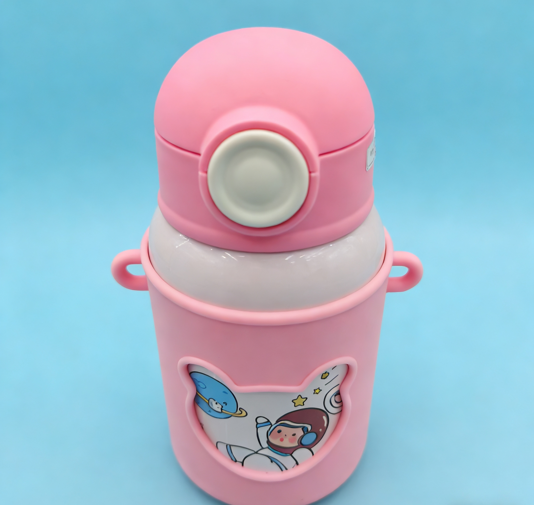 This pink stainless steel insulated cup with a high level of appearance and a girlish heart is portable and suitable for daily drinking. It is a long-lasting insulated water cup details Picture