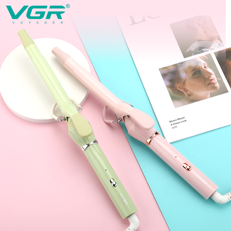 VGR565 Cross-border New Egg roll Clamp, Quick multi-speed temperature control for injury, home constant temperature large wave multi-functional curling iron Specification image