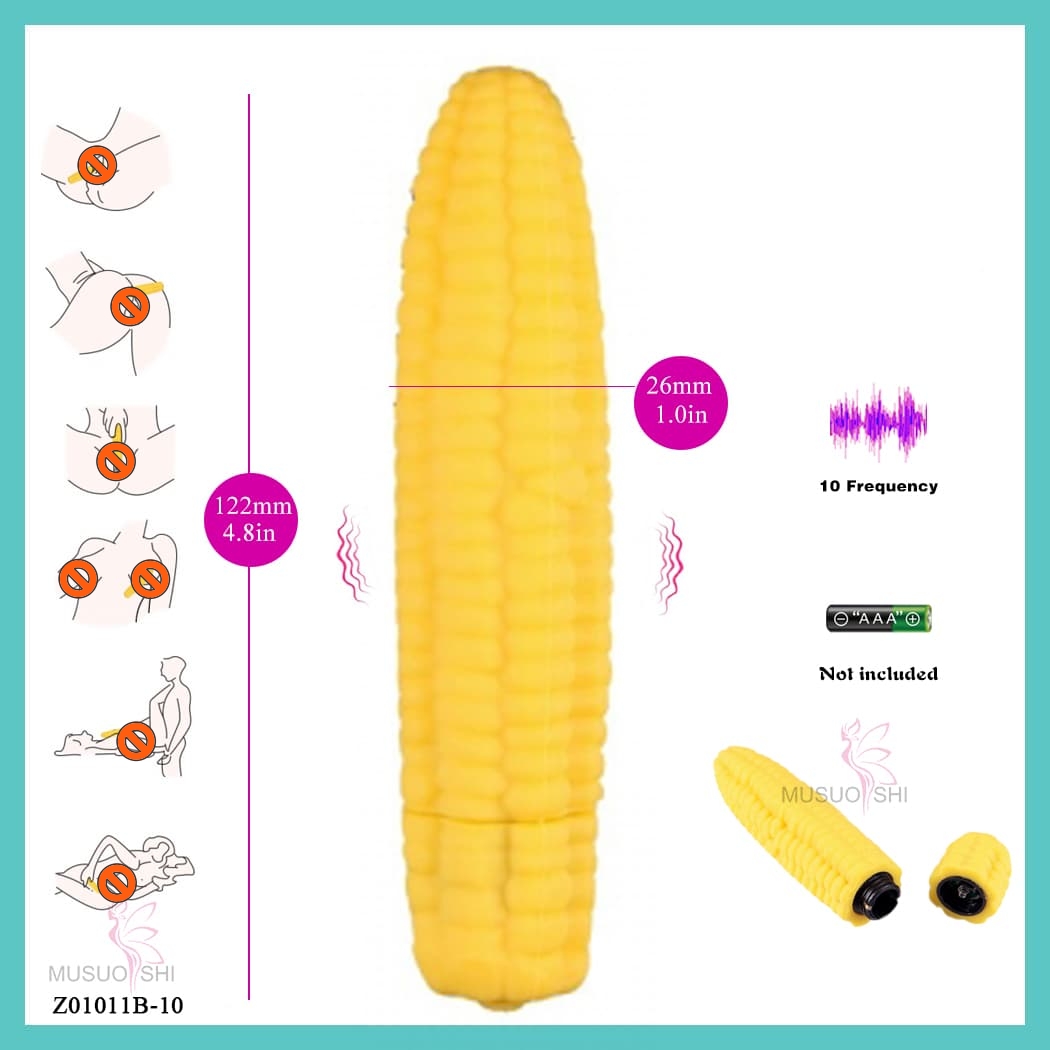 Z01011B-10  Vibrators Wholesale Sex Shop 10 Frequency  Dildo Womens Body Massage Waterproof  Mini G Spot Vibrator Corn-Shaped Vibrator, 10 Frequencies, 4.8in Length full figure