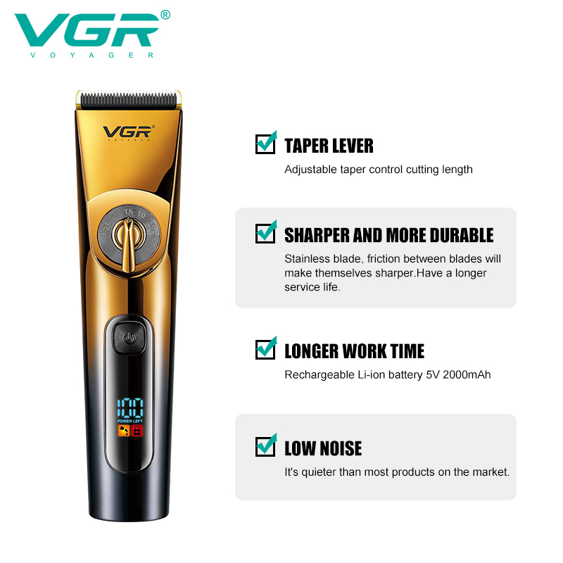 VGR663 Cross-border new hairdresser electric clipper, high-power hair care tool, waterproof professional electric clipper for hair salons Specification image
