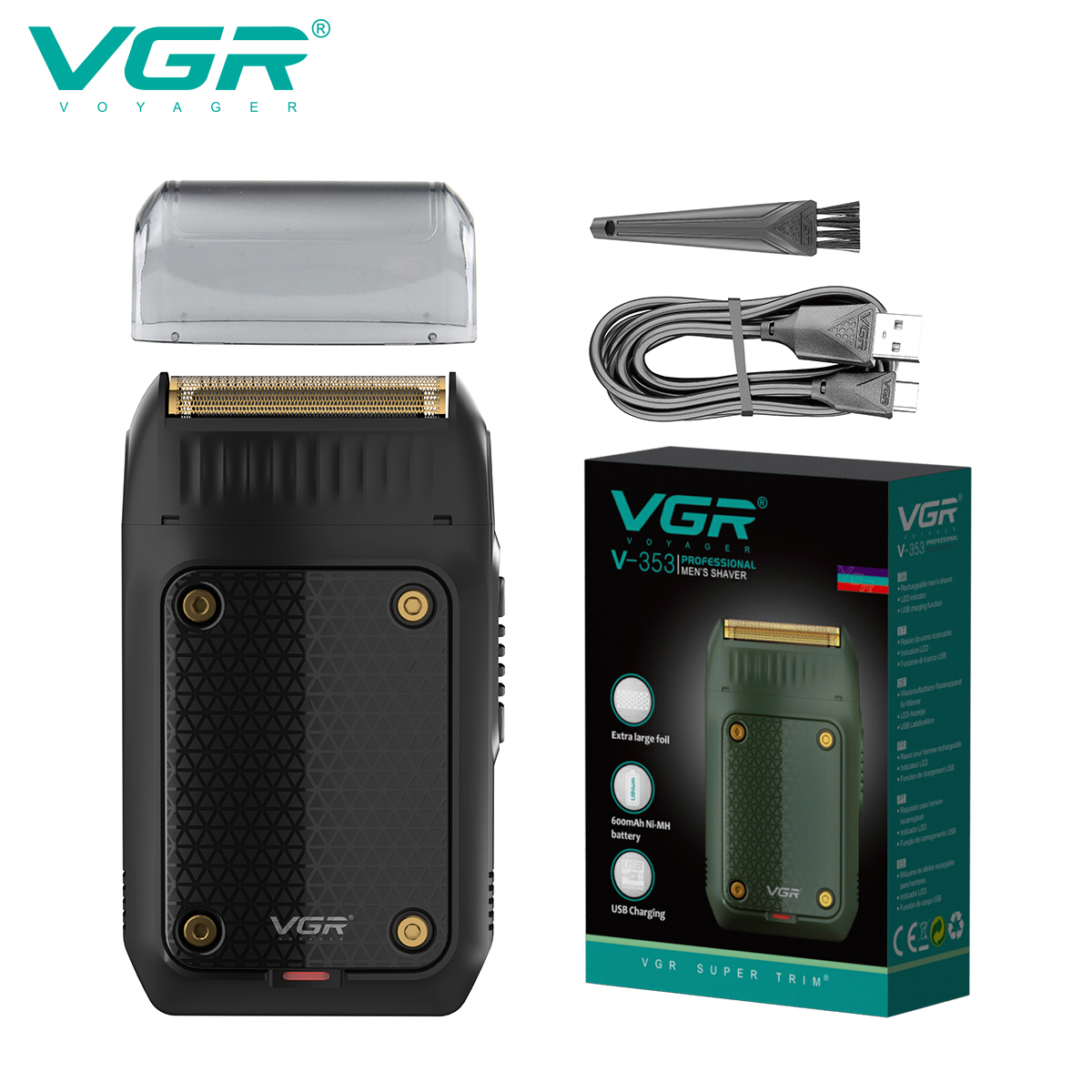 VGR353 Cross-border wholesale Electric shaver, Men's Reciprocating Mini Portable household electric razor details Picture