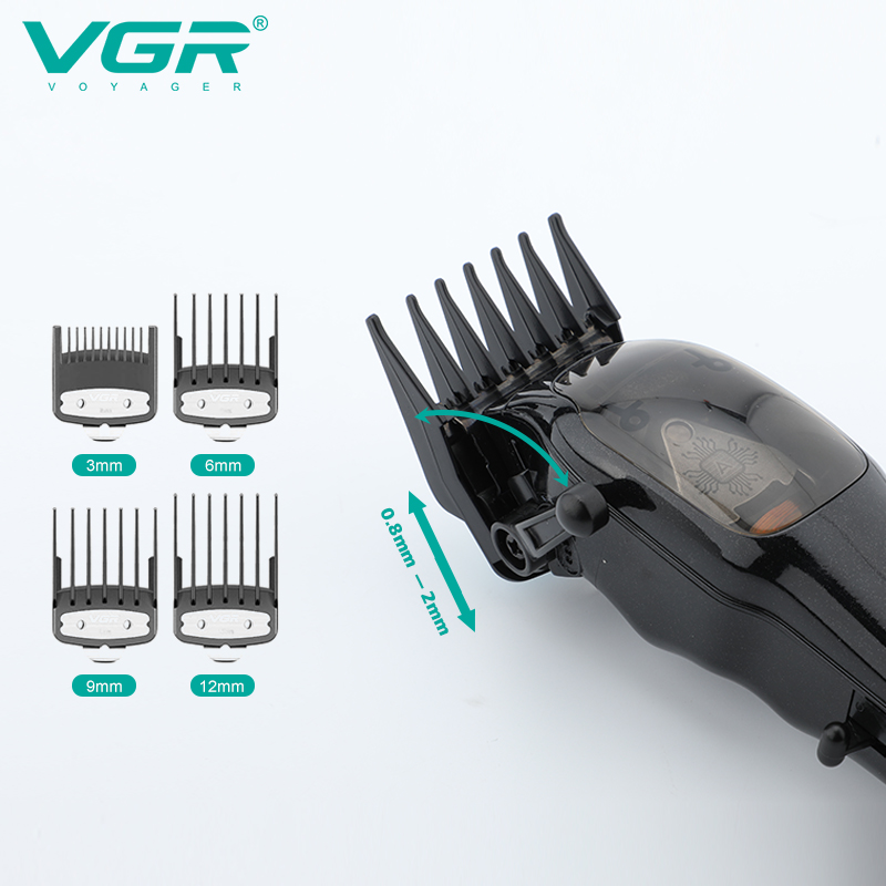 VGR653 Cross-border new electric hair clipper, professional hair razor, hair salon professional with base, rechargeable electric clipper Specification image