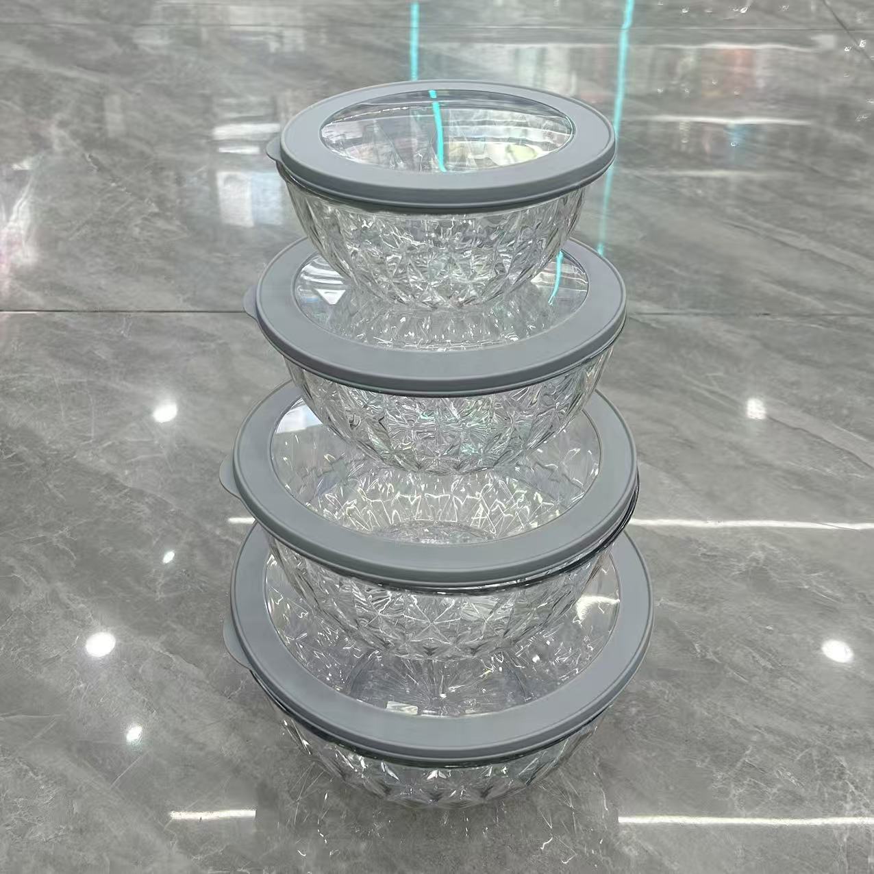 Food-grade sealed bowl, fresh-keeping bowl, easy-to-clasp sealed box, storage container, kitchenware, household round plastic transparent refrigerator, food fresh-keeping lid, microwave heating, splash-proof and overflow lid, fresh-keeping box, chilled fresh-keeping box Application Scenario
