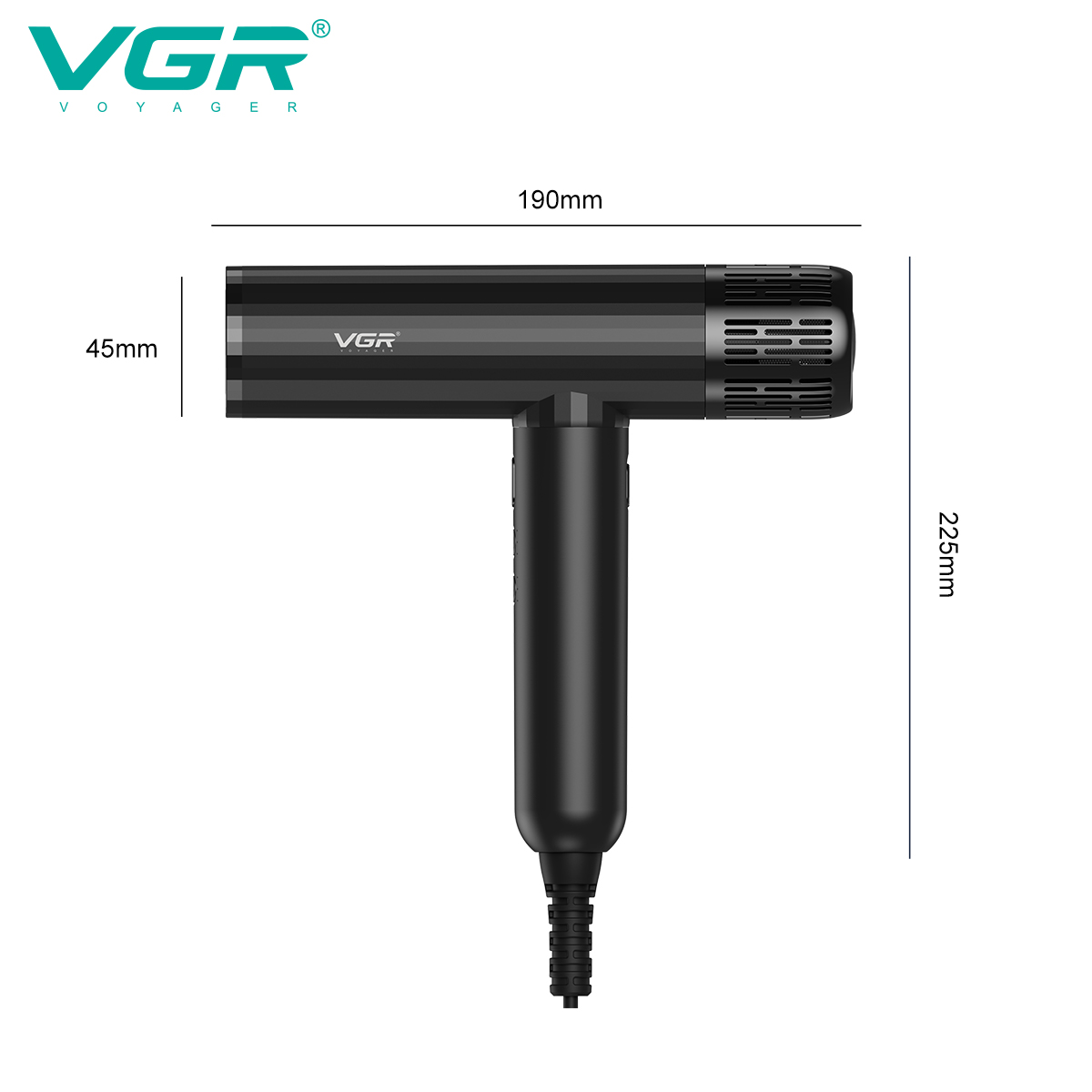 VGR427 Cross-border high-speed hair dryer, hair salon, styling Hair salon, high-speed negative ion temperature-controlled household air duct details Picture