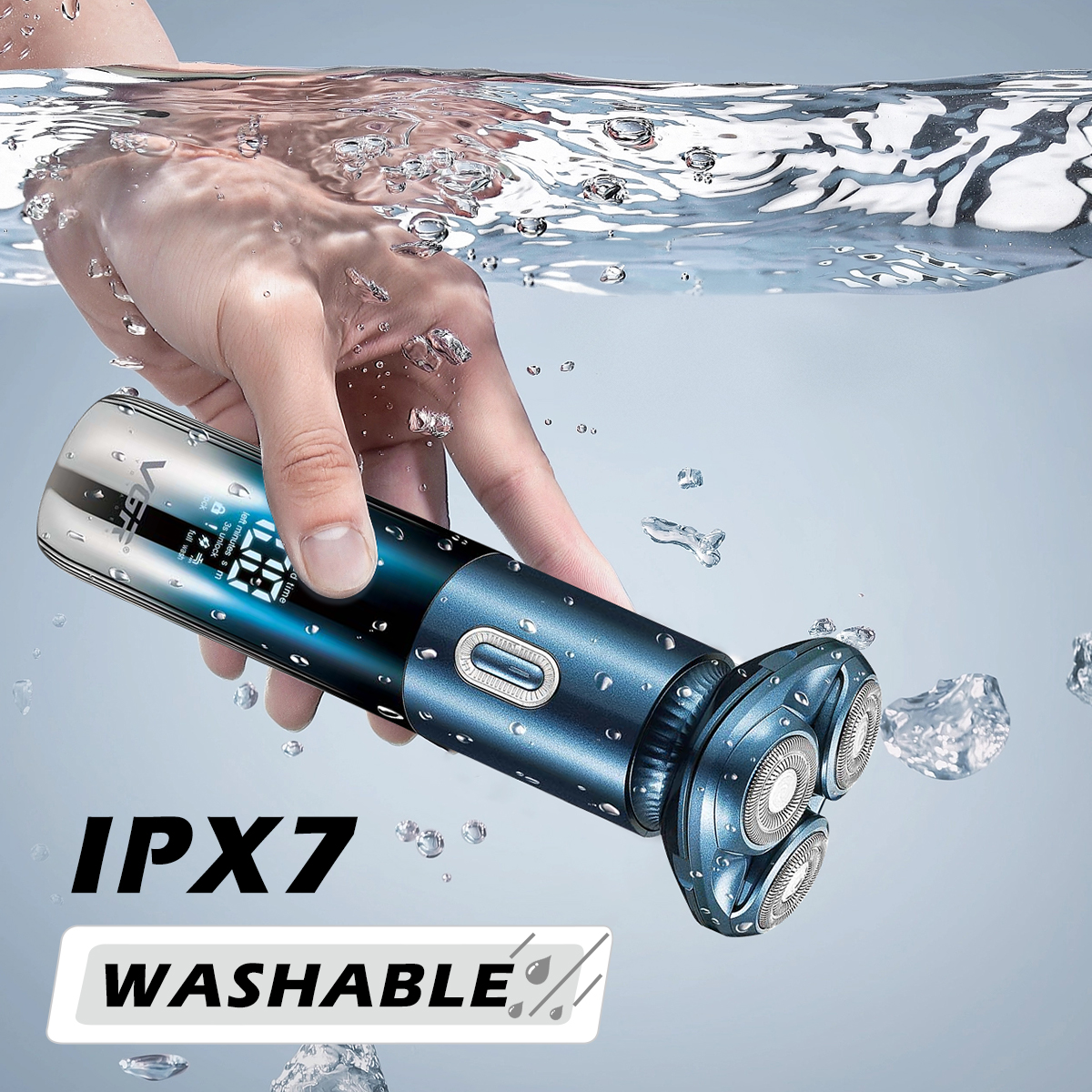 VGR392 Smart 3D Floating Electric Shaver, 7-level waterproof razor, three-headed men's beard razor Application Scenario